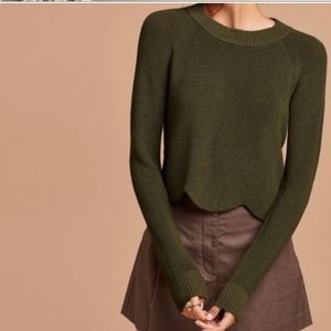 Wilfred Scalloped Hem Sweater